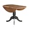 International Concepts Round Round 42 in. Dual Drop Leaf Dining Table - Hickory/Washed Coal, 42 in W, 42 in L, 29.5 in H K45-42DPT - alternate 3